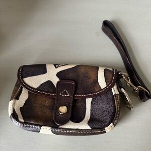 Dooney and bourke giraffe print wristlet
